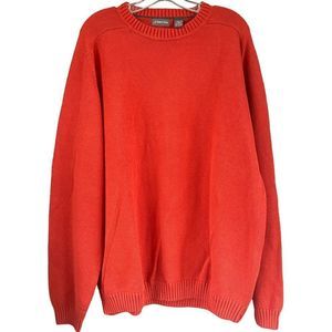 Chunky Orange Sweater Size XL Tall 100% Cotton